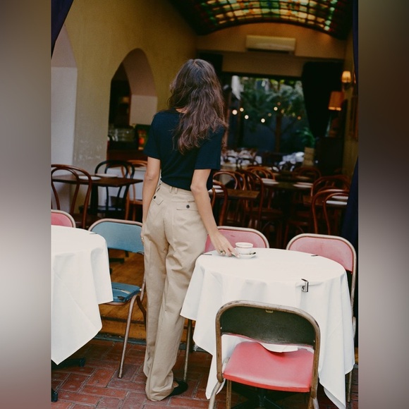 Caves Collect / KATE TAN JAPANESE COTTON PANTS trousers khaki XS (AUS 6) - Picture 2 of 8